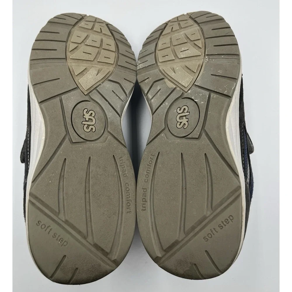 SAS JV Mesh Sneakers Mens‎ 11 Blue Gray Suede Comfort Walking Shoes Hook Loop